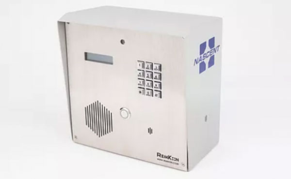 NASCENT’s LiveCOM Plus smart VoIP callboxes come with a built-in, wide-angle pinhole camera, stainless steel numeric keypad & 2-line LCD display for increased entry/exit safety.